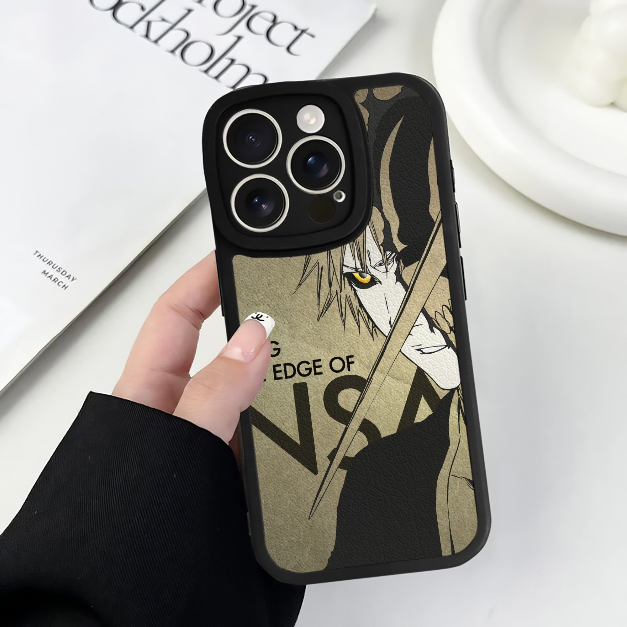 （画像用） ブリーチ BLEACH 【iPhone 16シリーズ対応】シリコンスマホケース（レザー調） 材質：シリコン